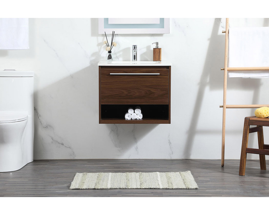 Elegant Bathroom Vanity - Walnut (VF43524MWT)