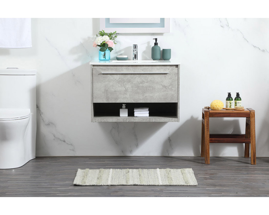 Elegant Bathroom Vanity - Concrete Gray (VF43530MCG)