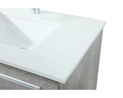 Elegant Bathroom Vanity - Concrete Gray (VF43530MCG)