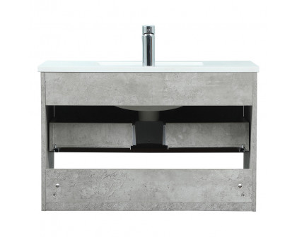 Elegant Bathroom Vanity - Concrete Gray (VF43530MCG)