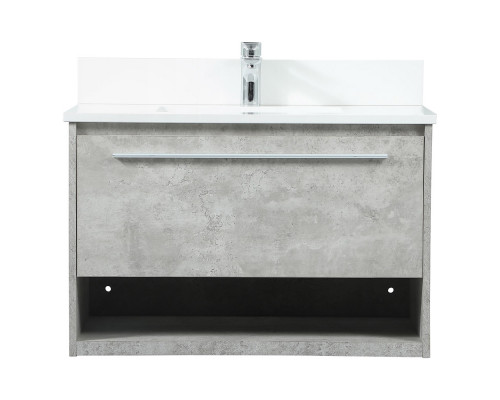 Elegant Bathroom Vanity - Concrete Gray (VF43530MCG-BS)