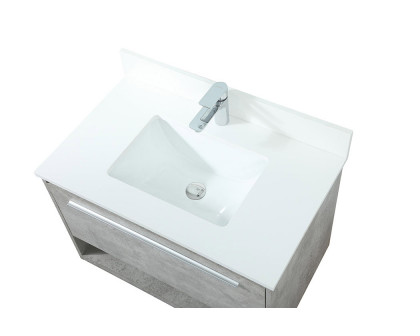 Elegant Bathroom Vanity - Concrete Gray (VF43530MCG-BS)