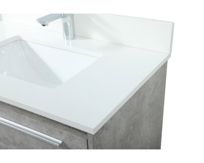 Elegant Bathroom Vanity - Concrete Gray (VF43530MCG-BS)