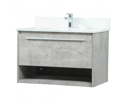 Elegant Bathroom Vanity - Concrete Gray (VF43530MCG-BS)