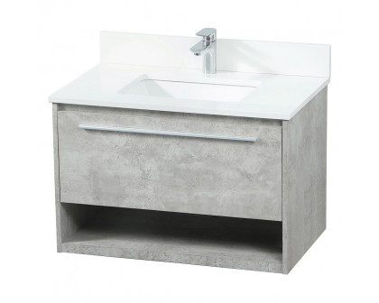 Elegant Bathroom Vanity - Concrete Gray (VF43530MCG-BS)