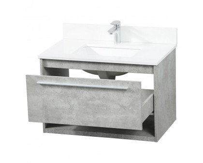 Elegant Bathroom Vanity - Concrete Gray (VF43530MCG-BS)