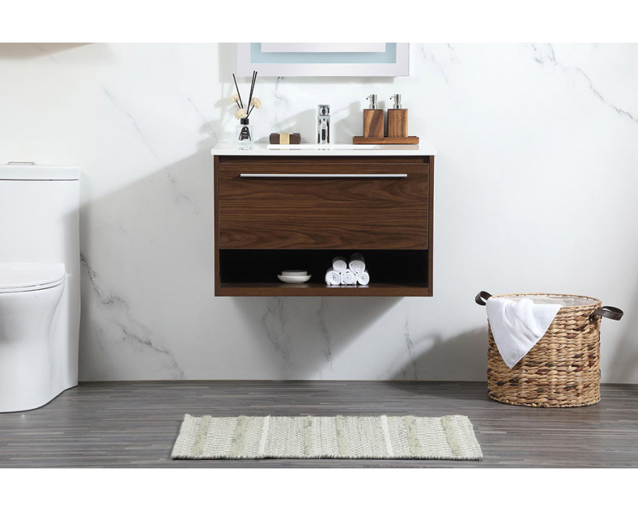 Elegant Bathroom Vanity - Walnut (VF43530MWT)