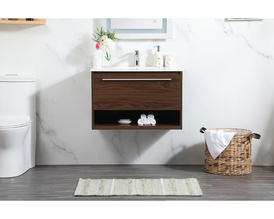 Elegant Bathroom Vanity - Walnut (VF43530MWT-BS)