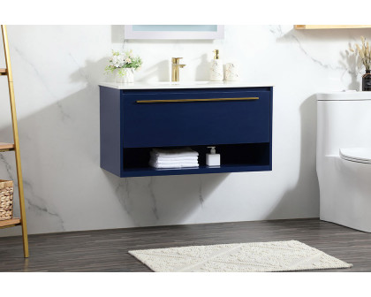 Elegant Bathroom Vanity - Blue (VF43536MBL)