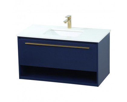 Elegant Bathroom Vanity - Blue (VF43536MBL)