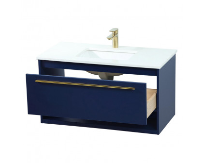 Elegant Bathroom Vanity - Blue (VF43536MBL)