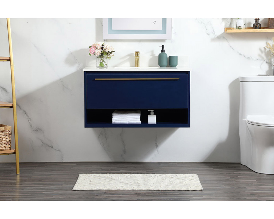 Elegant Bathroom Vanity - Blue (VF43536MBL-BS)