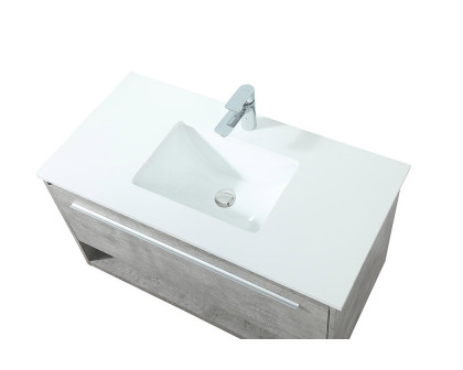 Elegant Bathroom Vanity - Concrete Gray (VF43536MCG)