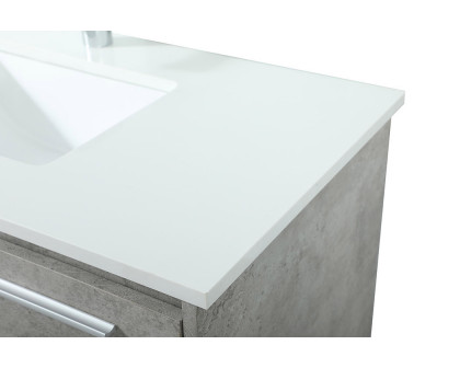 Elegant Bathroom Vanity - Concrete Gray (VF43536MCG)