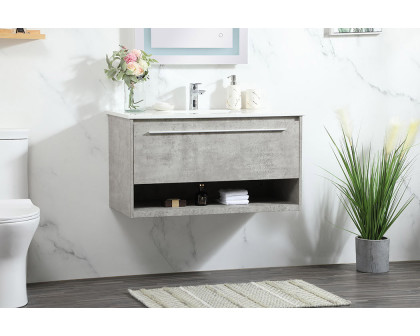 Elegant Bathroom Vanity - Concrete Gray (VF43536MCG)