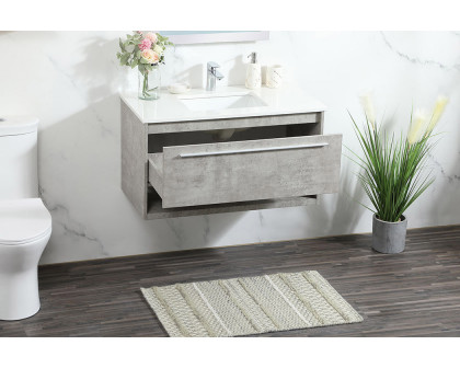 Elegant Bathroom Vanity - Concrete Gray (VF43536MCG)