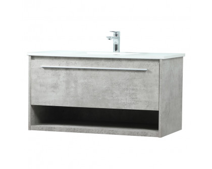 Elegant Bathroom Vanity - Concrete Gray (VF43536MCG)