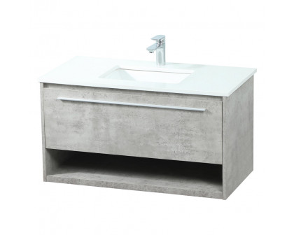 Elegant Bathroom Vanity - Concrete Gray (VF43536MCG)