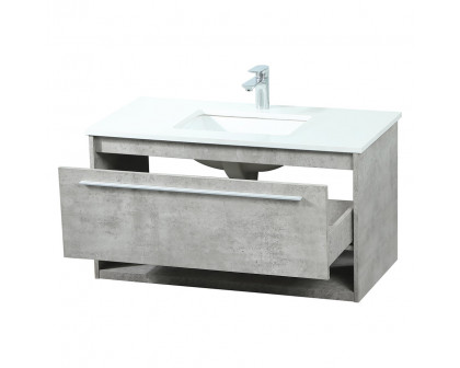 Elegant Bathroom Vanity - Concrete Gray (VF43536MCG)