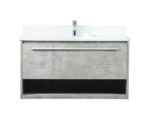 Elegant Bathroom Vanity - Concrete Gray (VF43536MCG-BS)