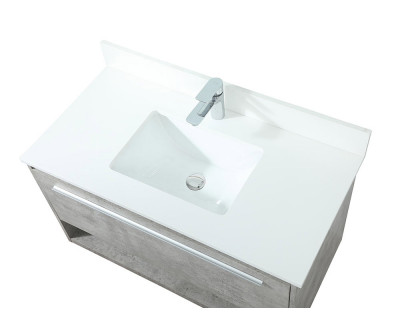 Elegant Bathroom Vanity - Concrete Gray (VF43536MCG-BS)