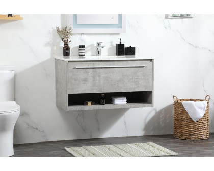 Elegant Bathroom Vanity - Concrete Gray (VF43536MCG-BS)