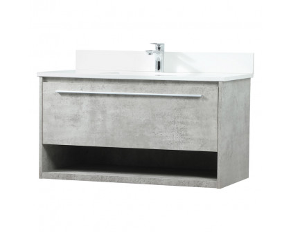 Elegant Bathroom Vanity - Concrete Gray (VF43536MCG-BS)