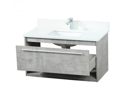 Elegant Bathroom Vanity - Concrete Gray (VF43536MCG-BS)