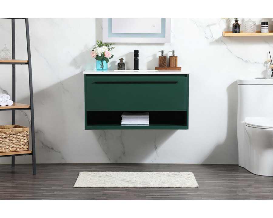 Elegant Bathroom Vanity - Green (VF43536MGN)