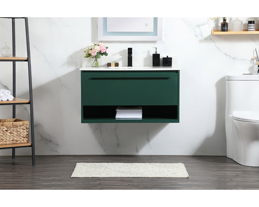 Elegant Bathroom Vanity - Green (VF43536MGN-BS)