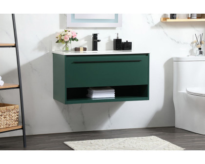 Elegant Bathroom Vanity - Green (VF43536MGN-BS)