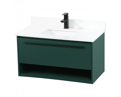 Elegant Bathroom Vanity - Green (VF43536MGN-BS)