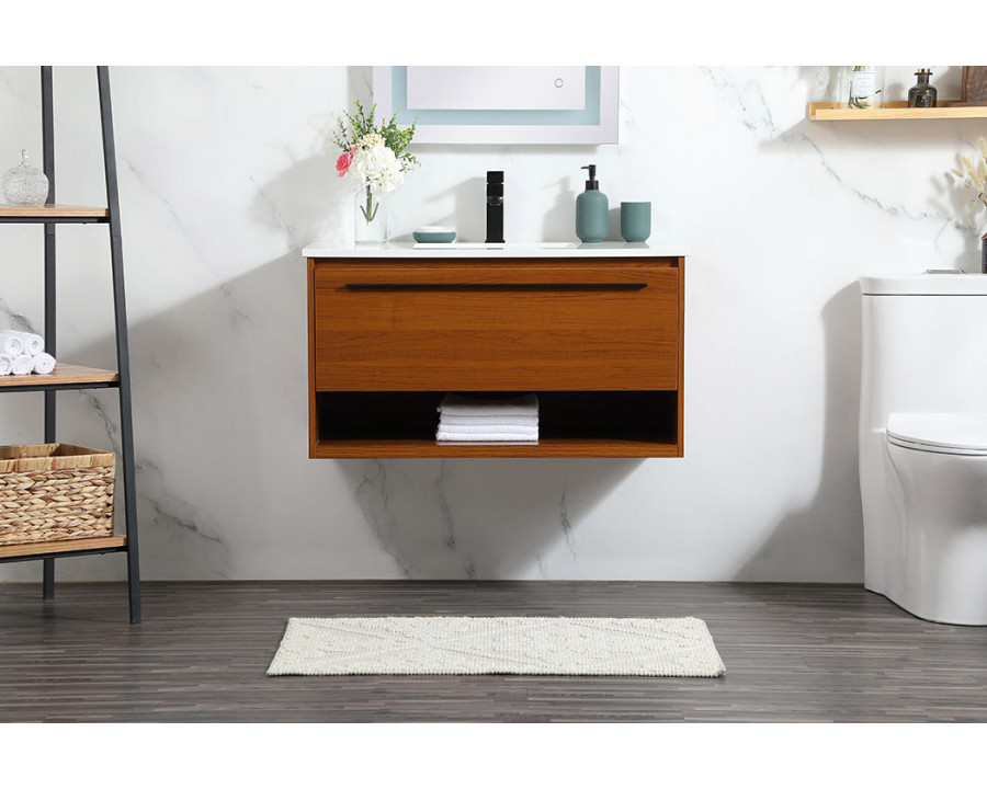 Elegant Bathroom Vanity - Teak (VF43536MTK)