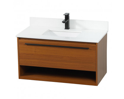 Elegant Bathroom Vanity - Teak (VF43536MTK-BS)