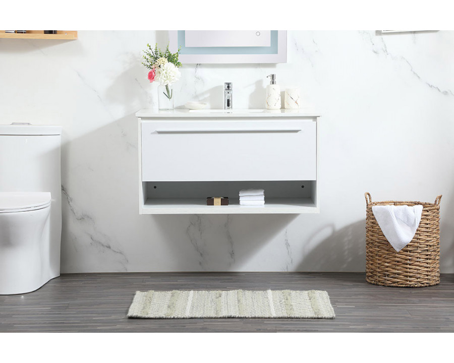 Elegant Bathroom Vanity - White (VF43536MWH)