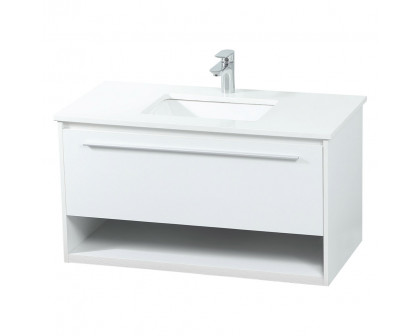 Elegant Bathroom Vanity - White (VF43536MWH)