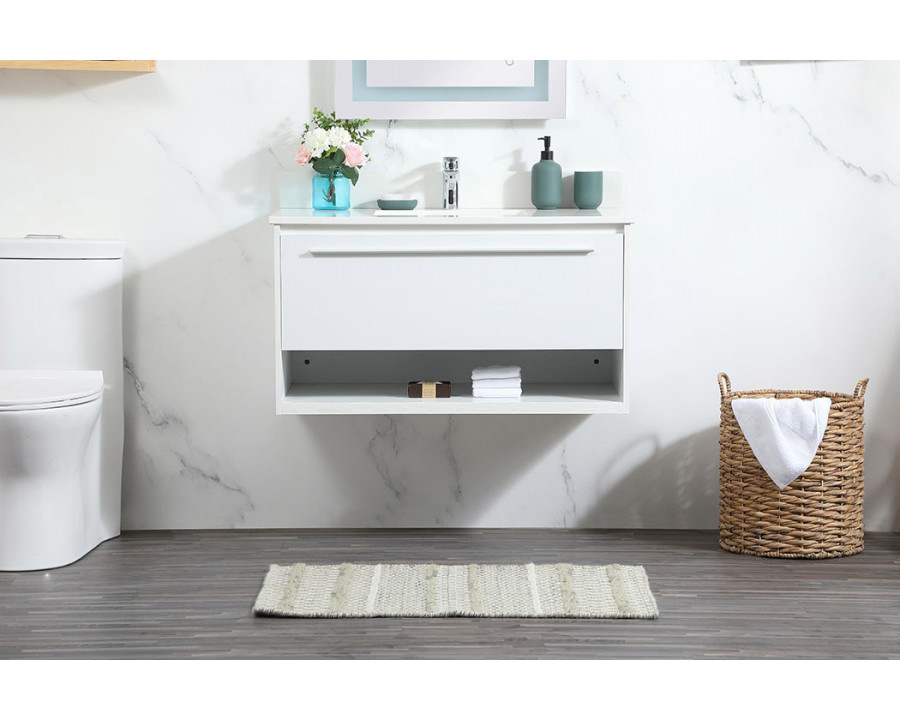 Elegant Bathroom Vanity - White (VF43536MWH-BS)