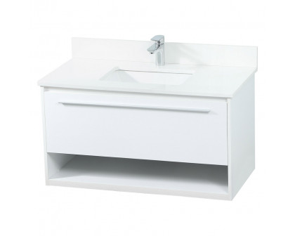 Elegant Bathroom Vanity - White (VF43536MWH-BS)