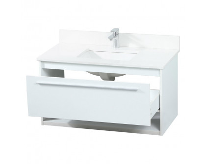 Elegant Bathroom Vanity - White (VF43536MWH-BS)