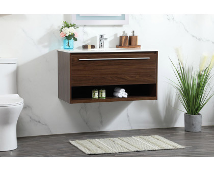 Elegant Bathroom Vanity - Walnut (VF43536MWT)