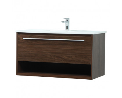 Elegant Bathroom Vanity - Walnut (VF43536MWT)