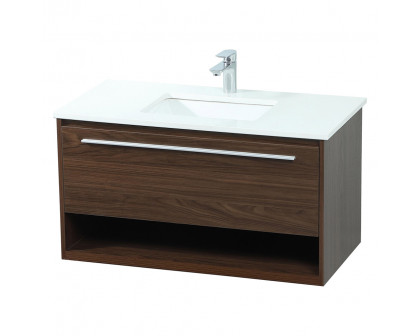 Elegant Bathroom Vanity - Walnut (VF43536MWT)