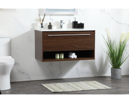 Elegant Bathroom Vanity - Walnut (VF43536MWT-BS)