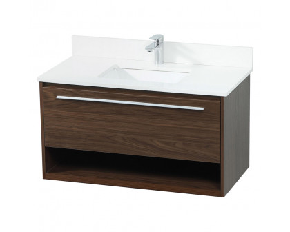 Elegant Bathroom Vanity - Walnut (VF43536MWT-BS)