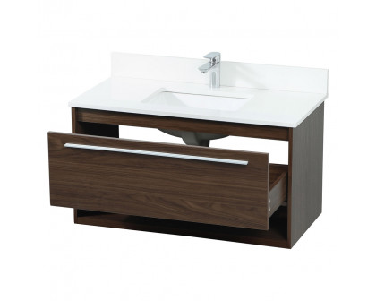 Elegant Bathroom Vanity - Walnut (VF43536MWT-BS)