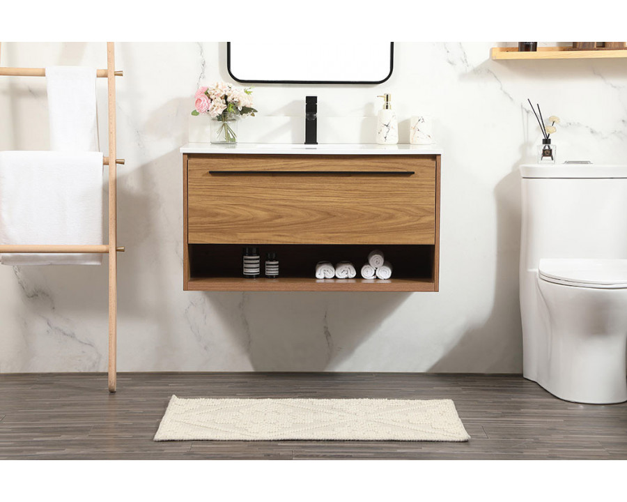 Elegant Bathroom Vanity - Walnut Brown (VF43536WB-BS)