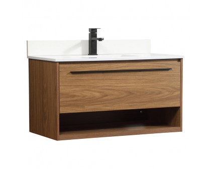 Elegant Bathroom Vanity - Walnut Brown (VF43536WB-BS)