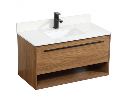 Elegant Bathroom Vanity - Walnut Brown (VF43536WB-BS)