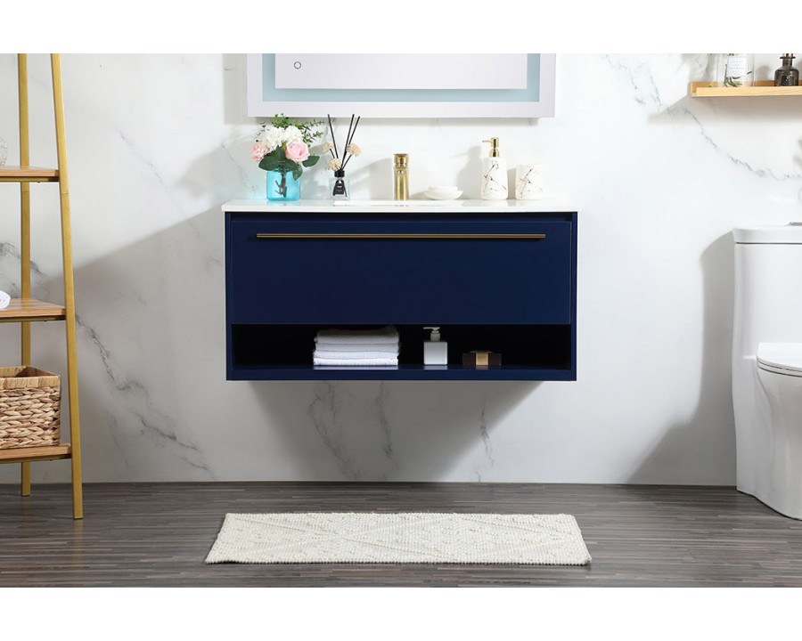 Elegant Bathroom Vanity - Blue (VF43540MBL)