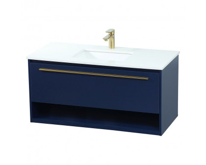 Elegant Bathroom Vanity - Blue (VF43540MBL)